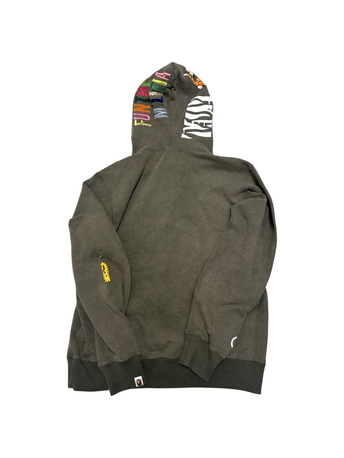 베이프 BAPE 샤크 타이거 후드티 올리브 상품이미지2