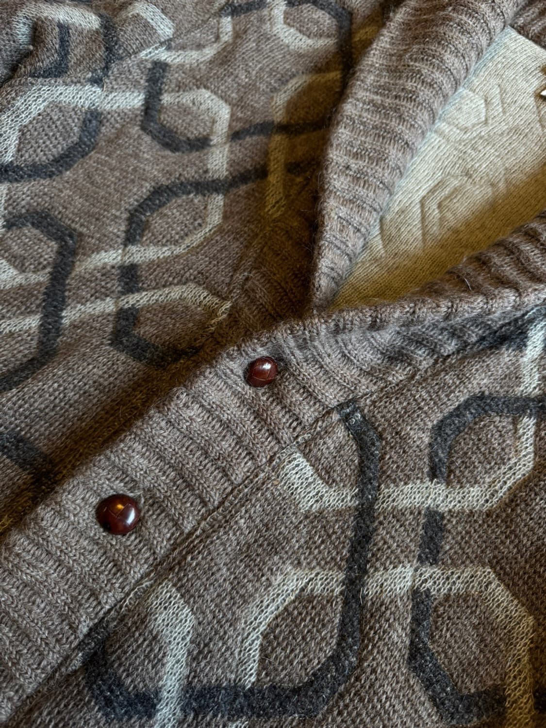 GUCCI 구찌 아카이브 모헤어 숄칼라 가디건 105 상품이미지5