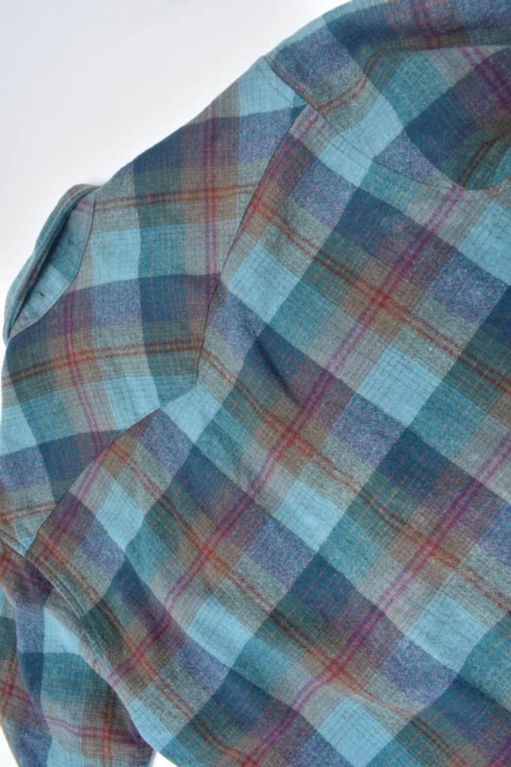 80S 펜들턴 울 체크 웨스턴 체크 셔츠 남방 L N0812 상품이미지8