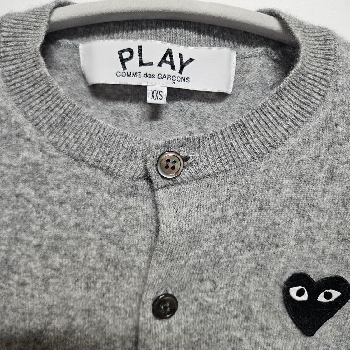 꼼데가르송 하트 로고 가디건 XXS 상품이미지3
