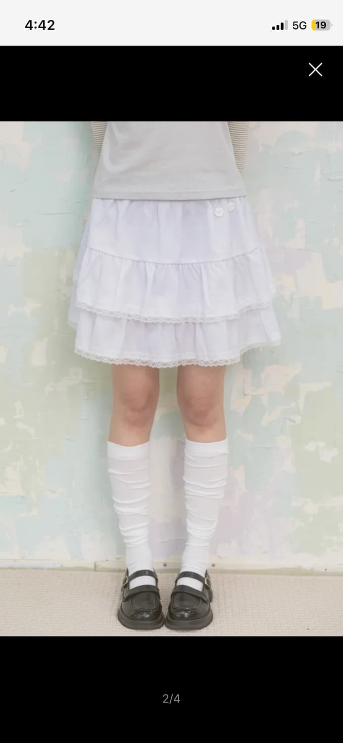 나이엔 레이스 캉캉 스커트  상품이미지1