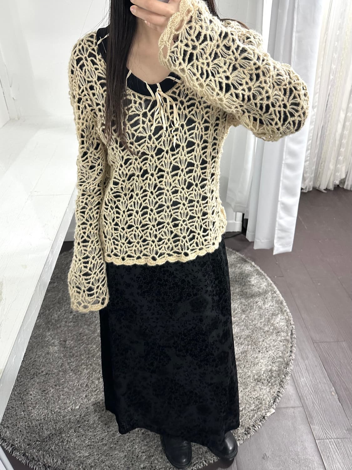 hjo net layered mesh top 상품이미지3