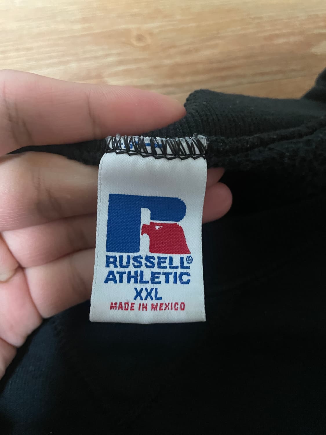 90s 러셀 스웻셔츠 블랙 XXL 멕시코제 상품이미지2