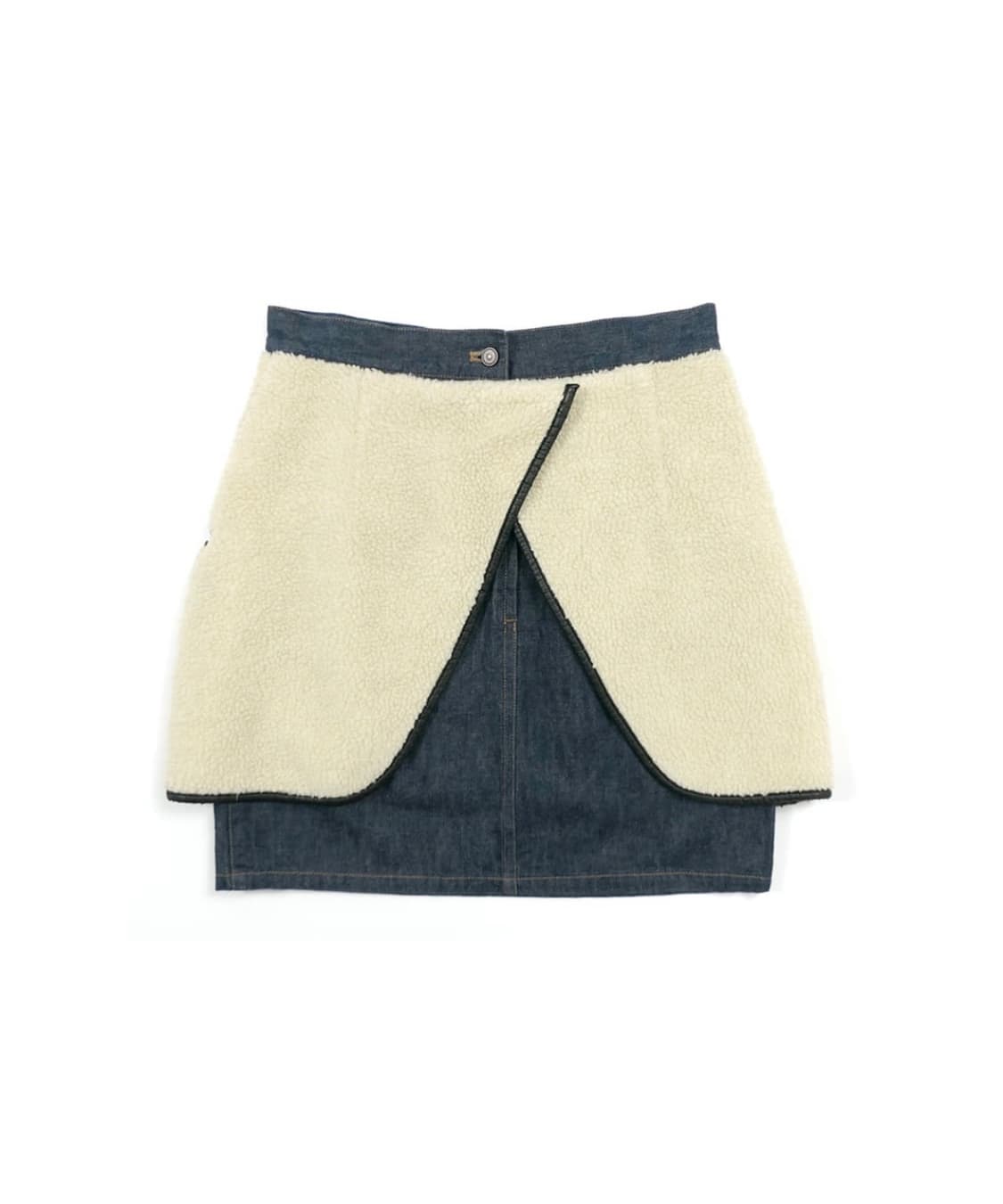 시어링 데님 스커트 상품이미지1