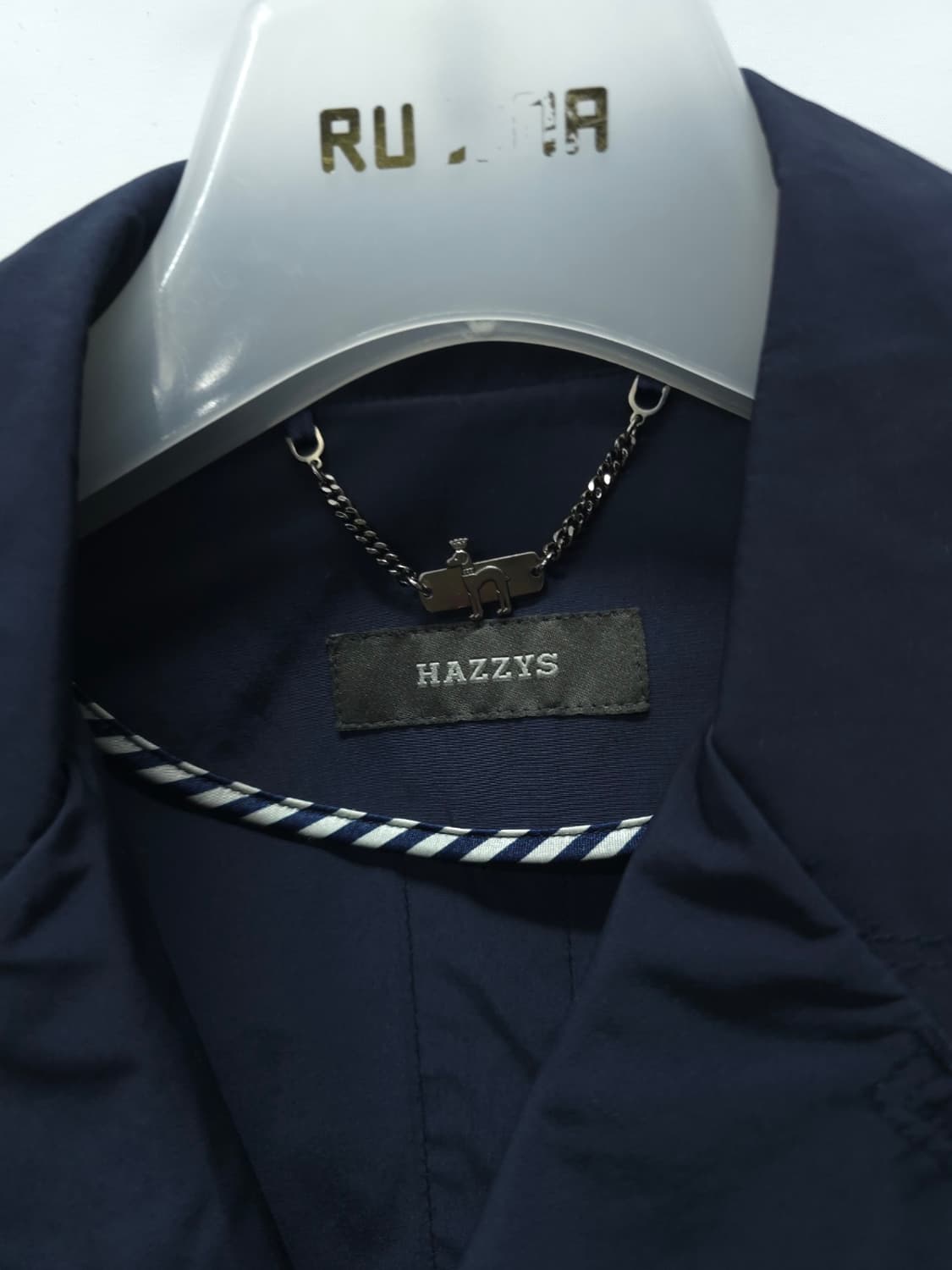 헤지스 여성 네이비 더블 버튼 트렌치 숏코트 (55) 상품이미지3