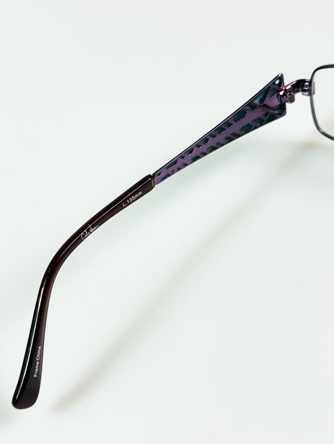 Cole Haan 슬림 스퀘어 딥퍼플 메탈 프레임 빈티지 안경 상품이미지7