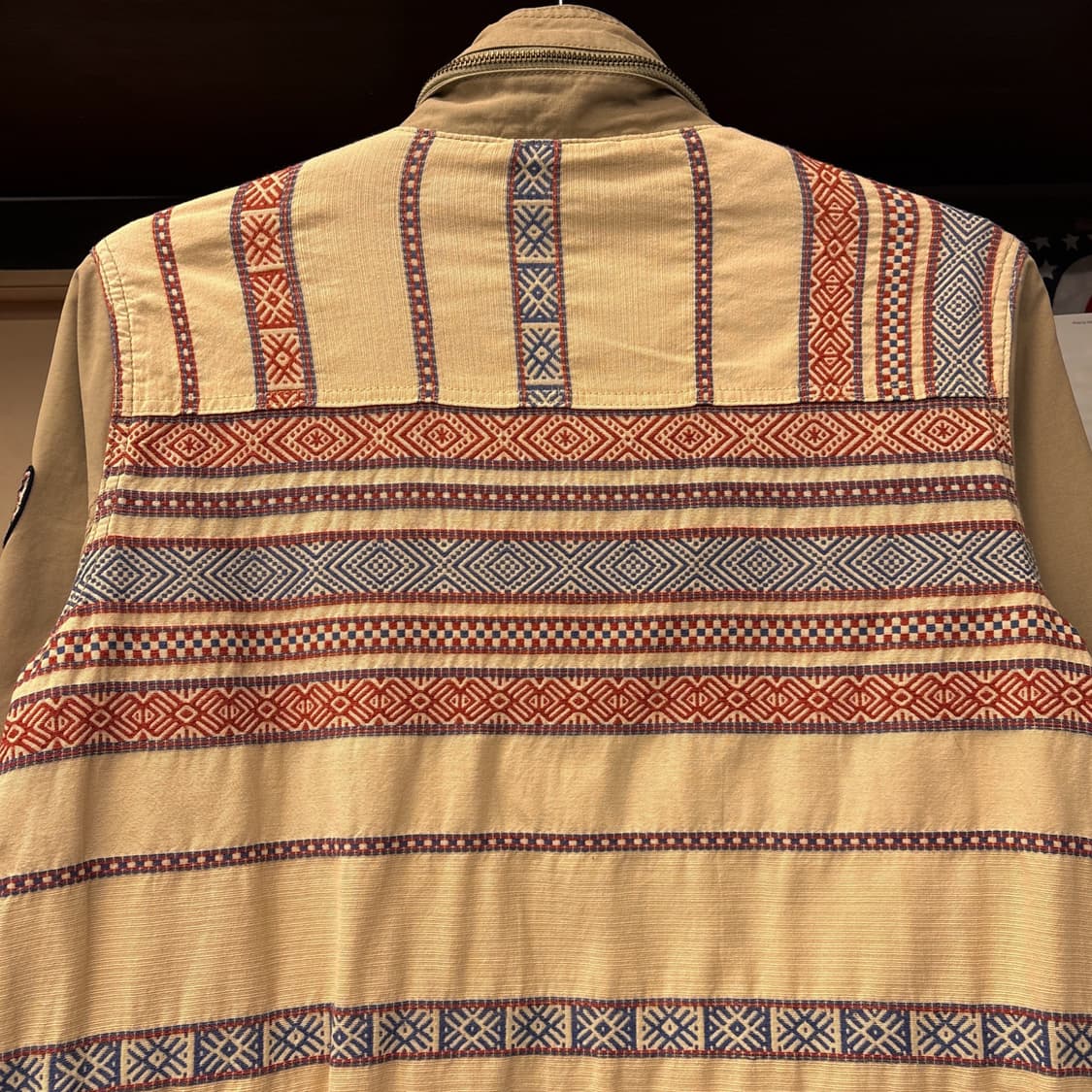 00s 힐피거데님 에스닉 크래프트 패널 필드자켓 카키 N1285 상품이미지5