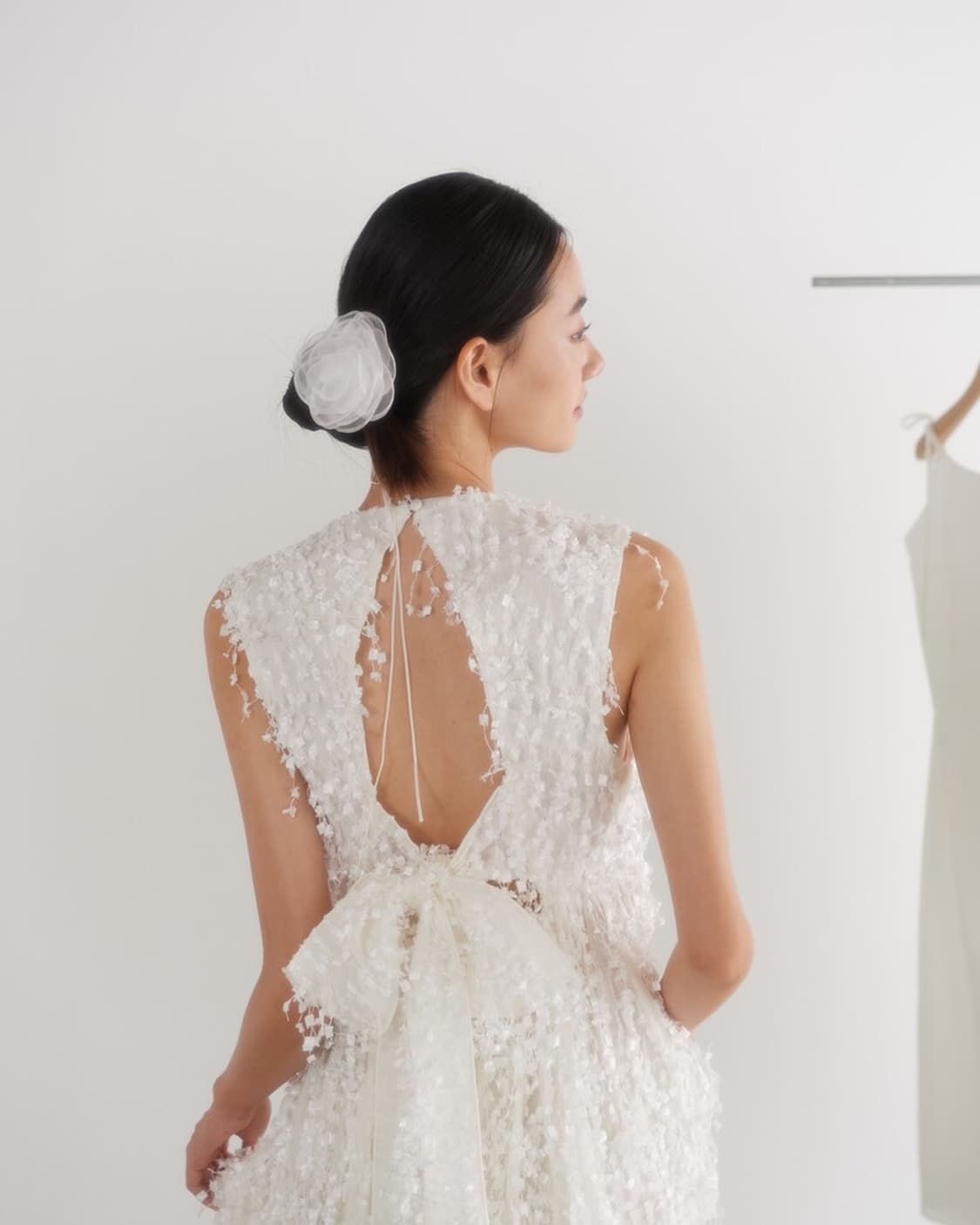 가니송 브라이덜 로즈 코사지 화이트 상품이미지2