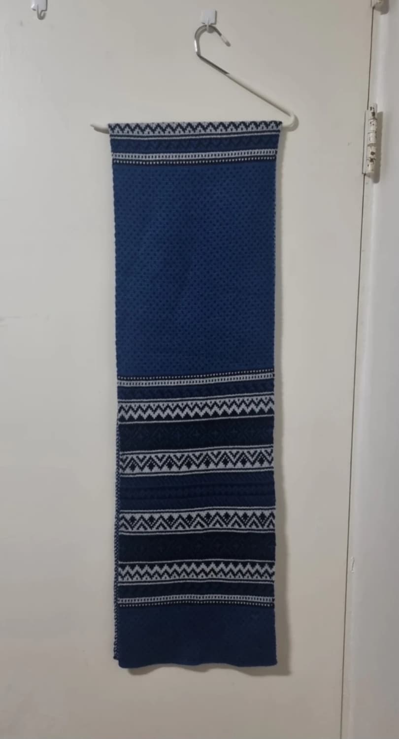 바나나리퍼블릭 블루 패턴 울 목도리 상품이미지1