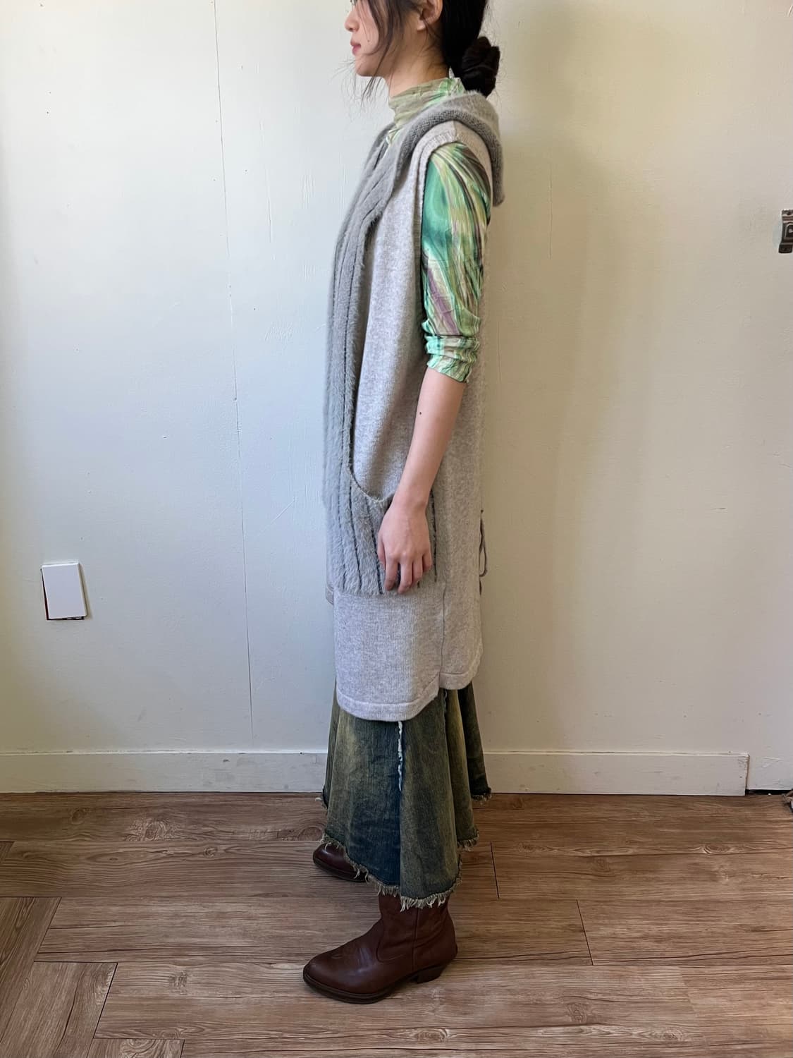 T’S COLLECTION 오트밀 롱 가디건 상품이미지8