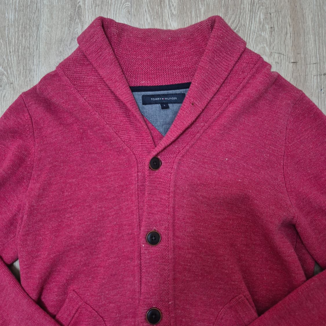 타미힐피거 여성 모직 숄카라 가디건  상품이미지2