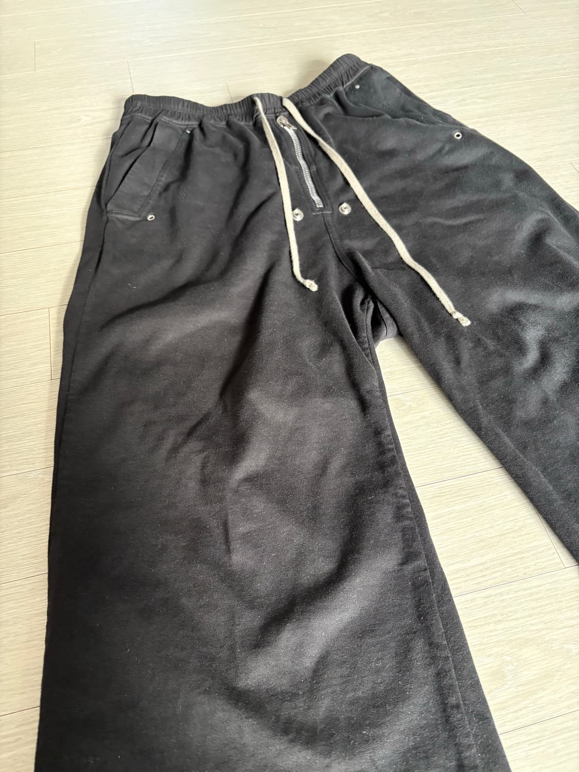 릭오웬스 드로스트링 코튼 저지 팬츠 (M) 상품이미지2