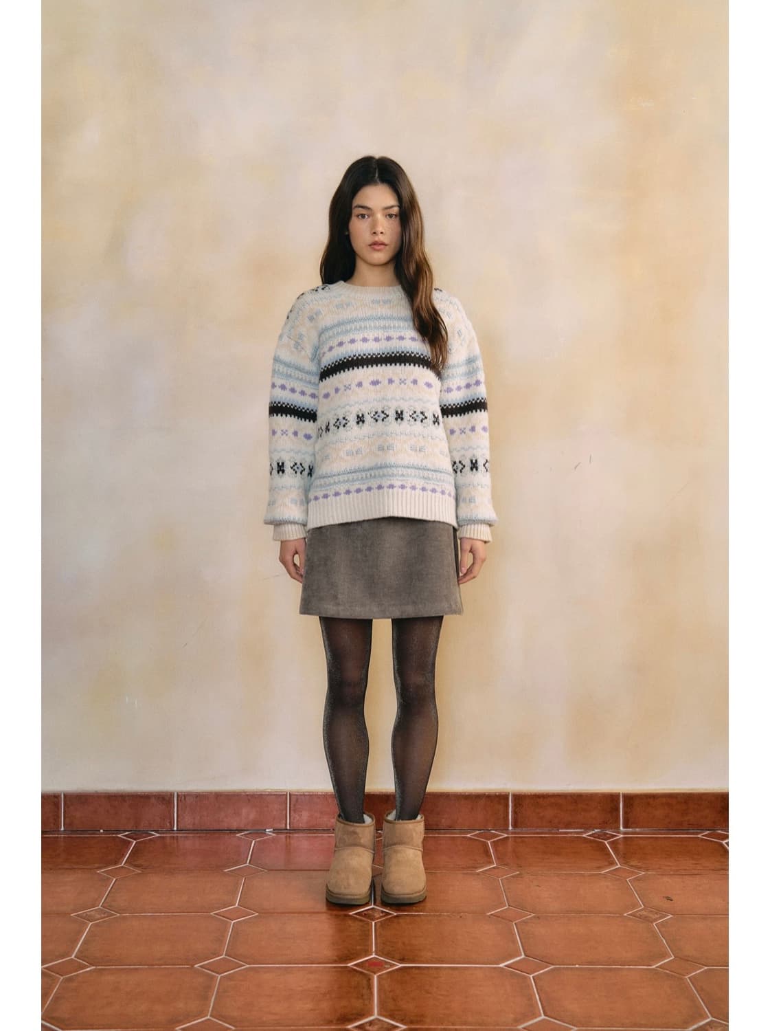 이루미 클로즈 Nordic Knit_cream 상품이미지1