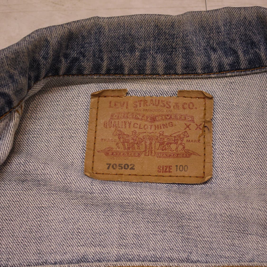 90s Levis 70502 1st trucker denim jacket 상품이미지7