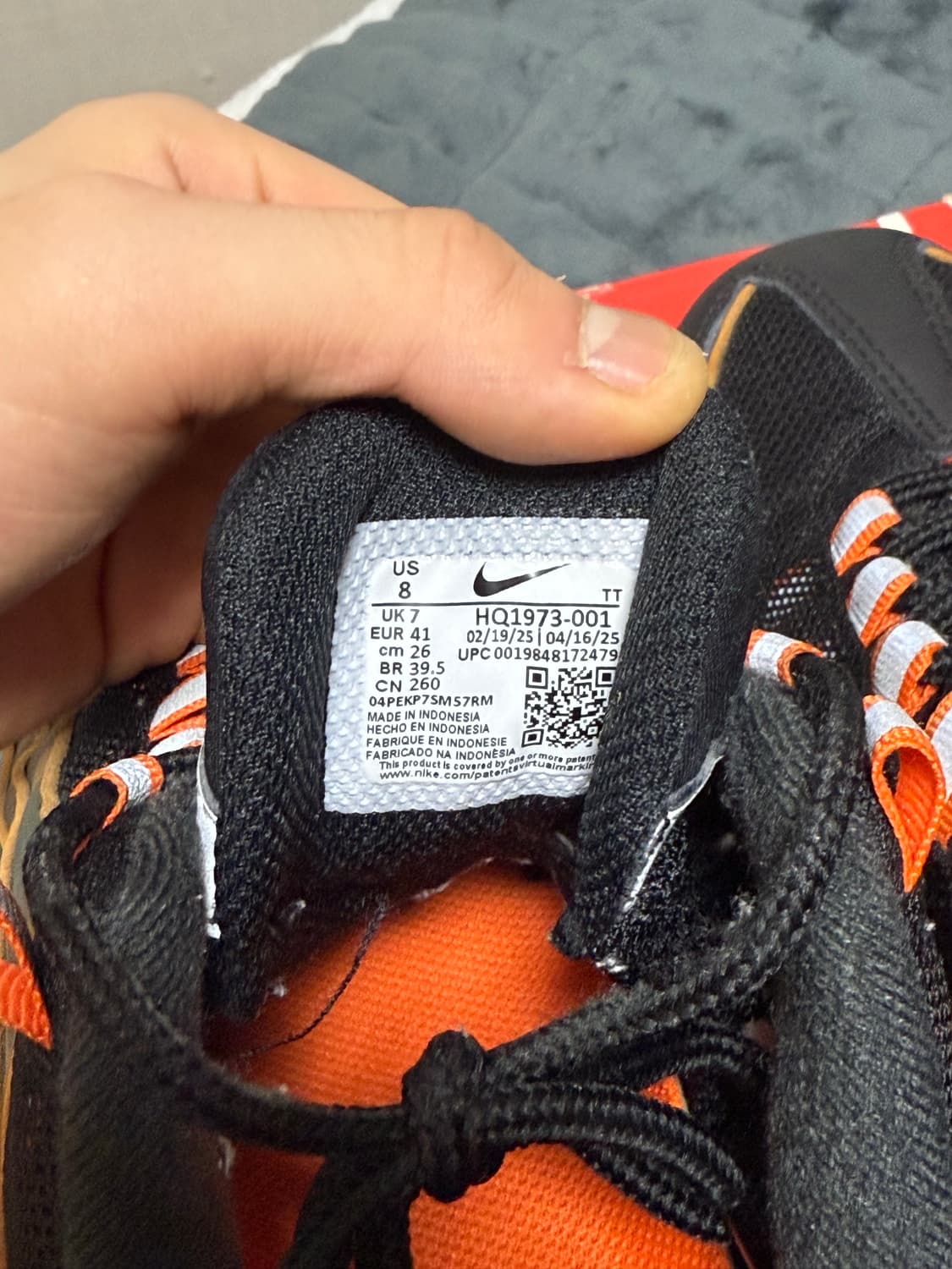 나이키 에어맥스 95 OG QS 블랙 세이프티 오렌지 상품이미지4