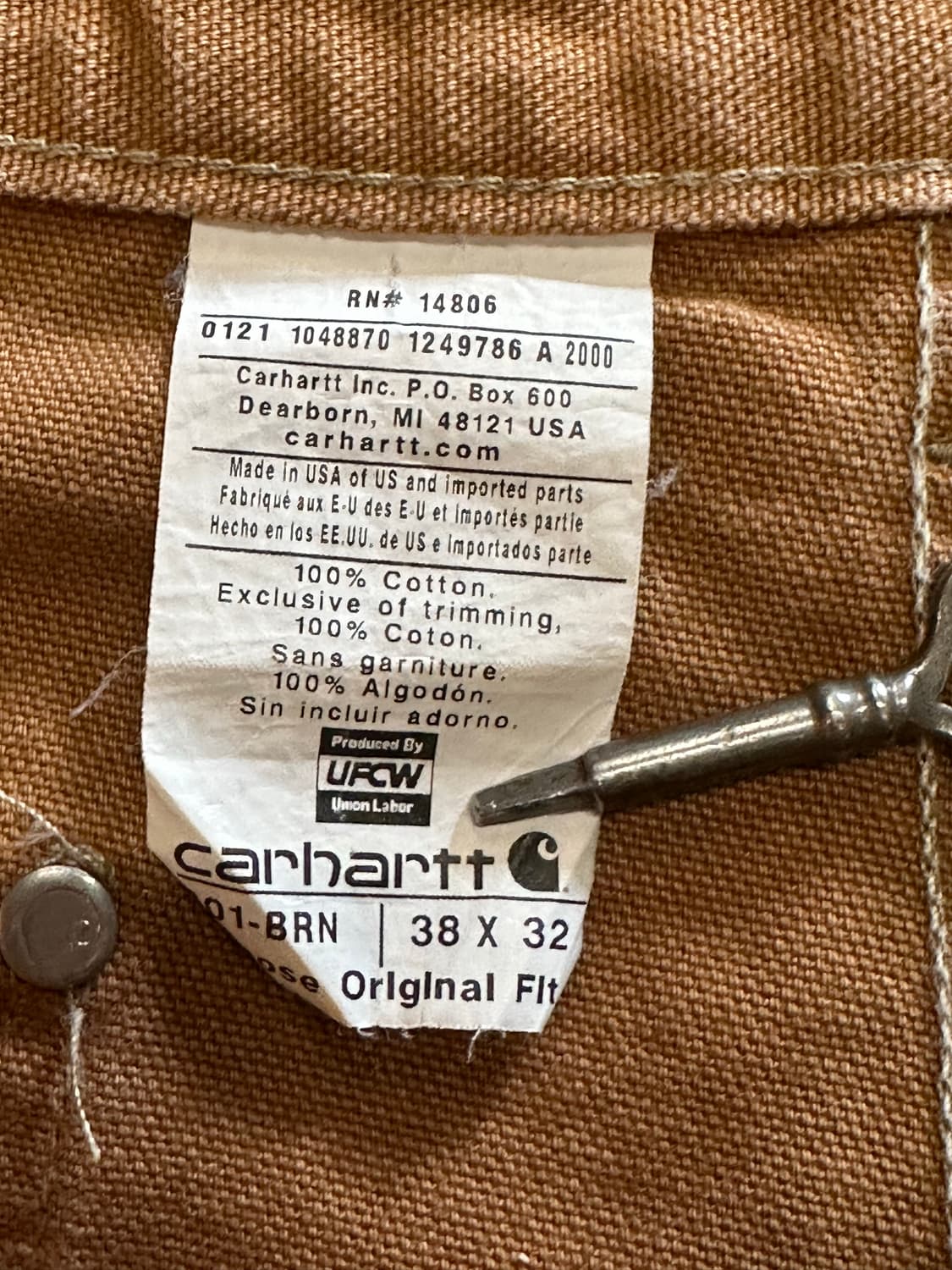 [USA] Carhartt B01 Double knee - 38X32 상품이미지5