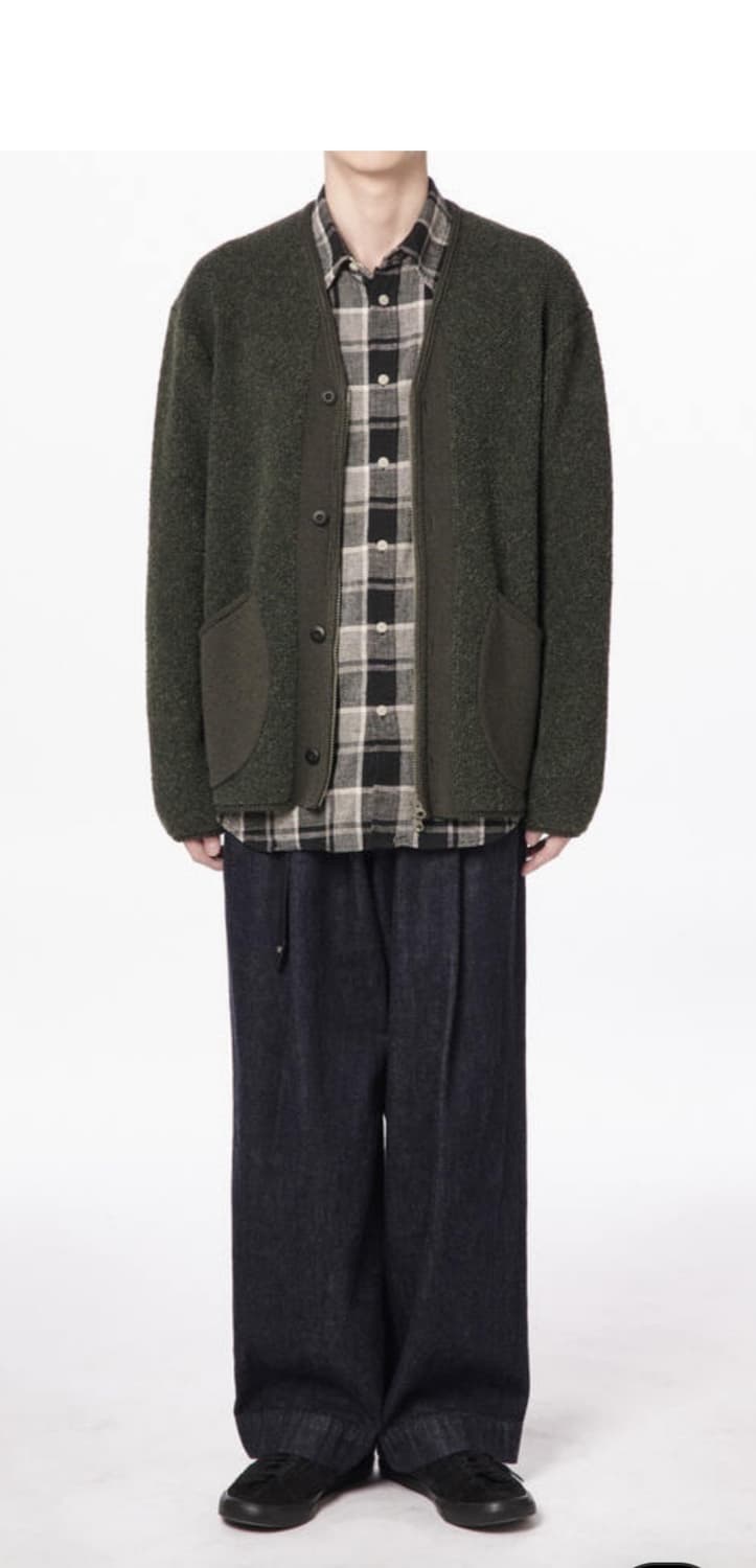 이얼즈어고 KHAKI BABY ALPACA COLLARLES KNIT Z 상품이미지2