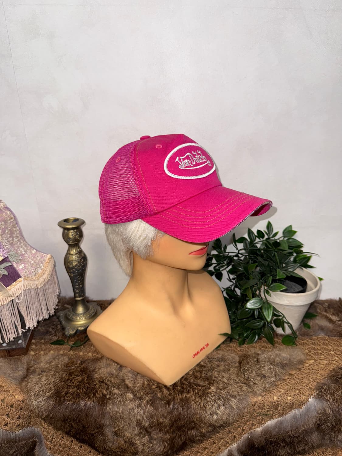 Von Dutch hot pink logo mesh ball cap  상품이미지3