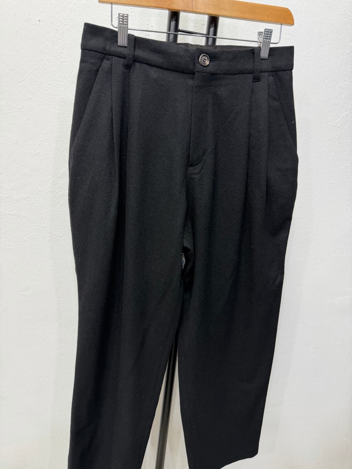 정품) 타임옴므 24ss 캐시미어 와이드 슬랙스 팬츠 78(30) 상품이미지2