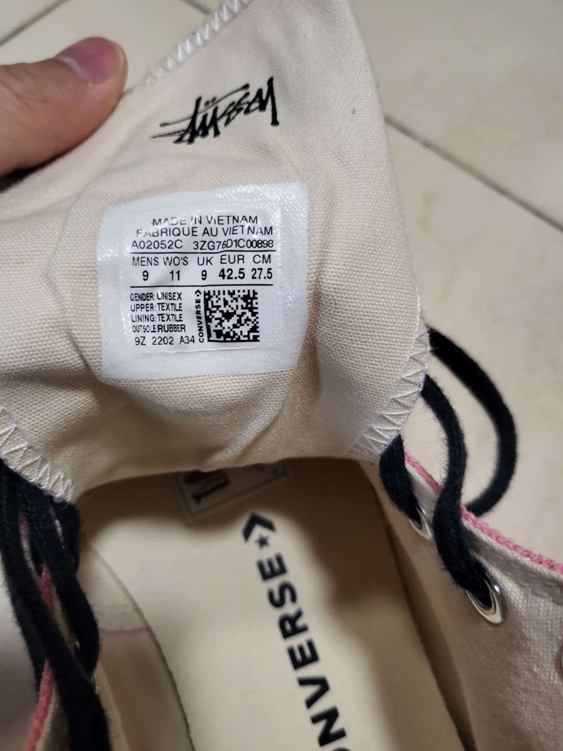 컨버스 x 스투시 척 70 하이 플루메리아 핑크 275 상품이미지9