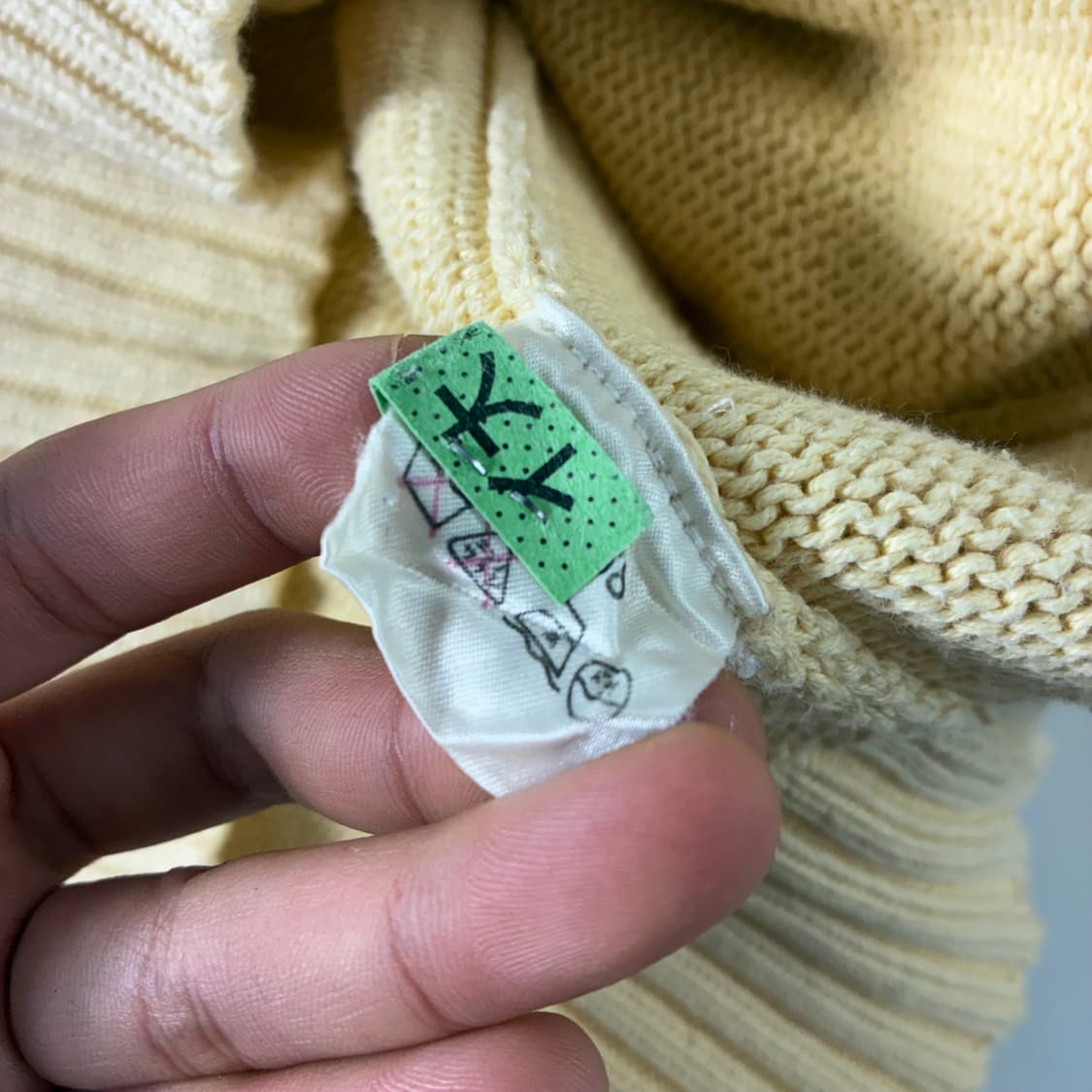 Polo  폴로 랄프로렌 자수 코튼 옐로우 니트 가디건  상품이미지5