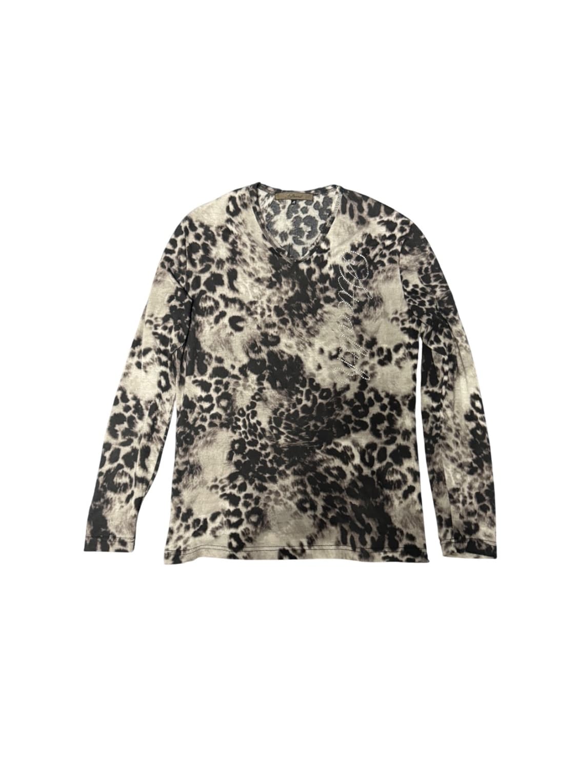 00s Style Leopard Design Long Sleeve 상품이미지1