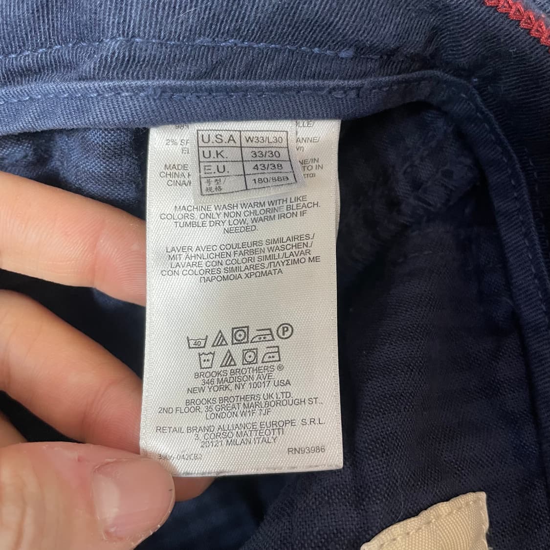 (33) 브룩스브라더스 네이비 캐주얼 치노팬츠 상품이미지5