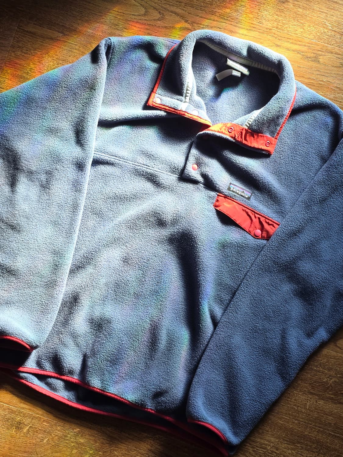 파타고니아 신칠라 스냅티 슬레이트블루 레드 L 상품이미지3
