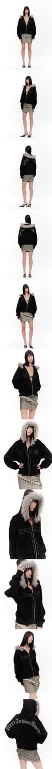 2000 Archives CRUCIA FUR HOODIE ZIP UP 상품이미지2