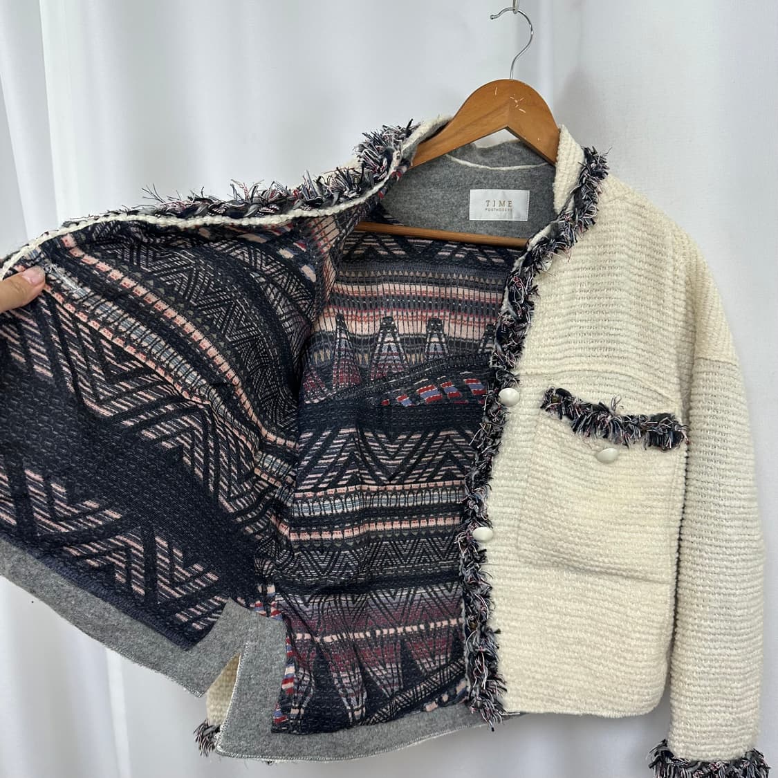 타임 TIME 여자 모 자켓 아이보리 (55-66추천)  상품이미지6