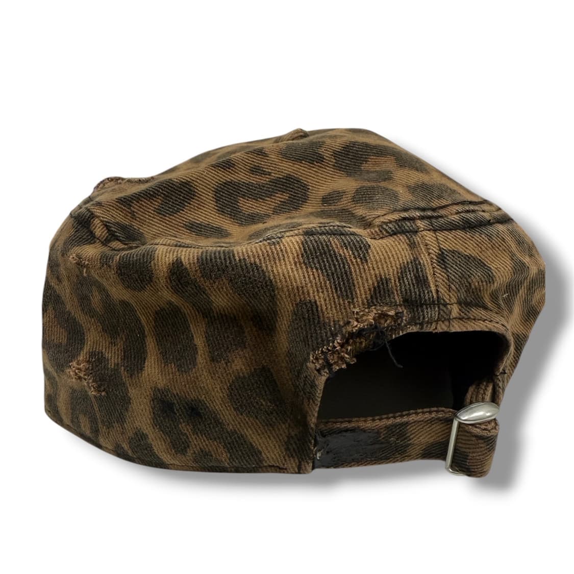 빈티지 디스트로이드 데미지 레오파드 필박스 캡 상품이미지4