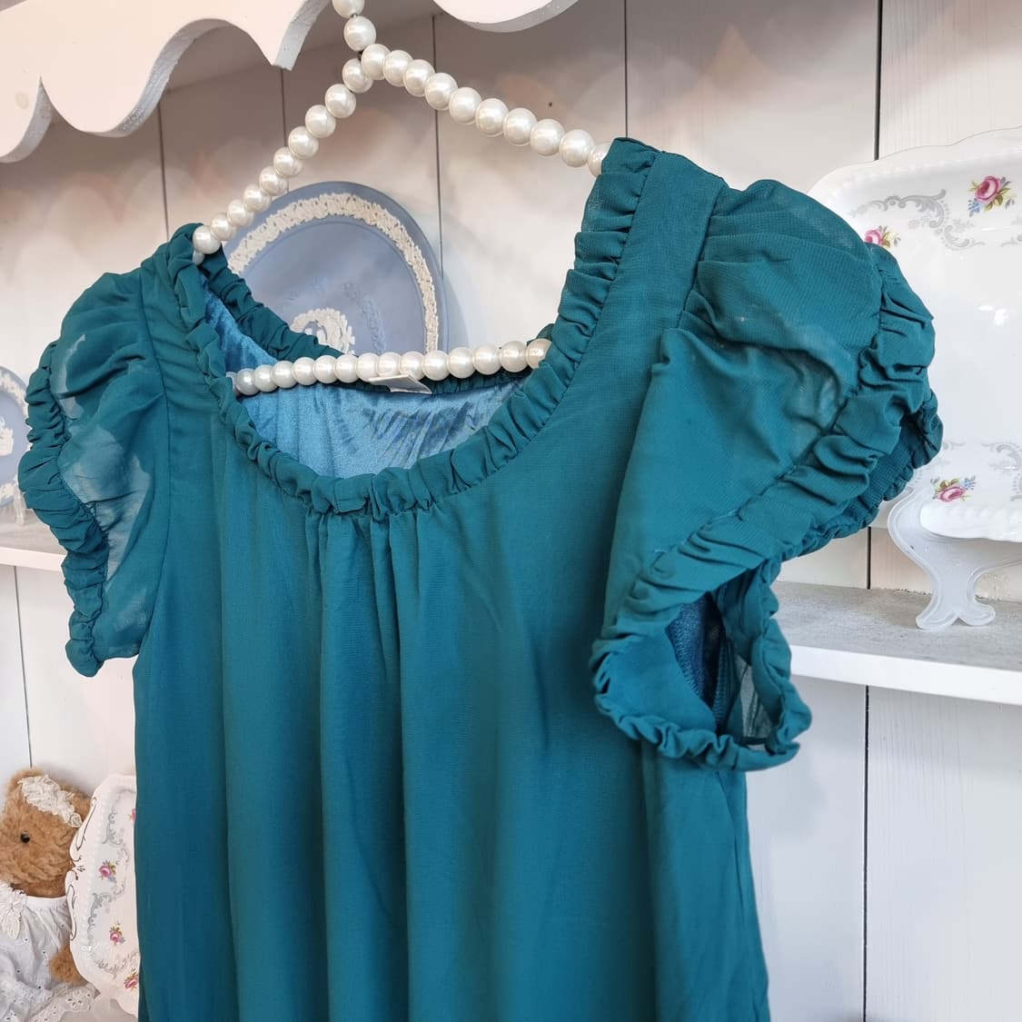 엑시즈팜(axes femme) 프릴소매 레이스 캉캉 원피스 상품이미지4