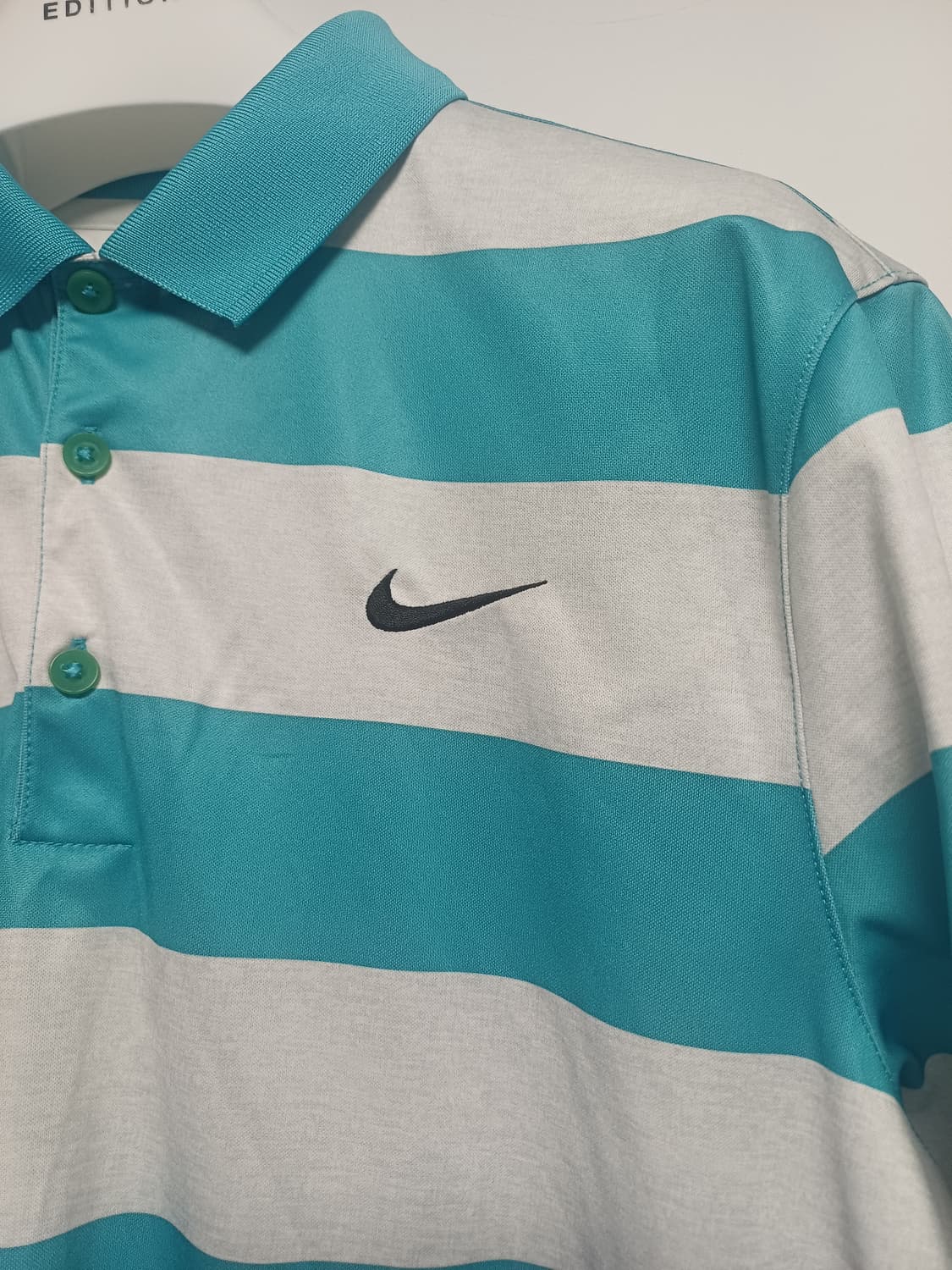나이키 골프(Nike Golf) 드라이핏 스트라이프 폴로 셔츠 민트 M 상품이미지4