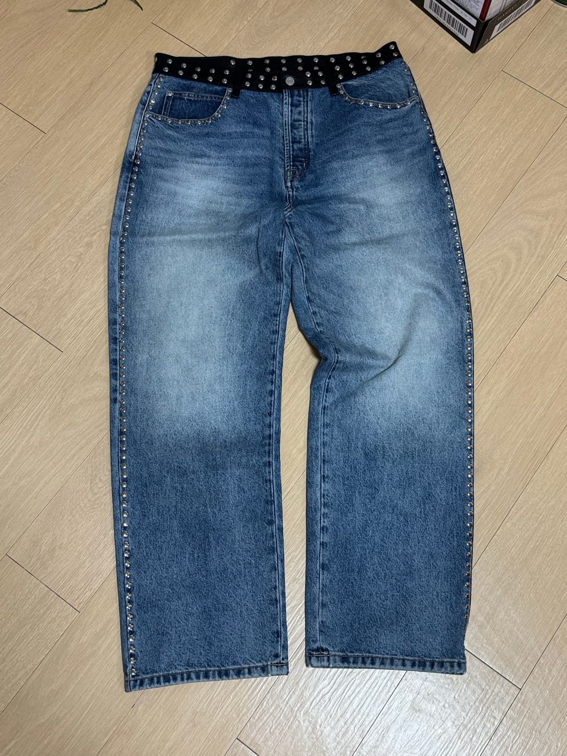 [36] 스투시 웨일즈보너 스터드 진 워시드 블루 상품이미지4