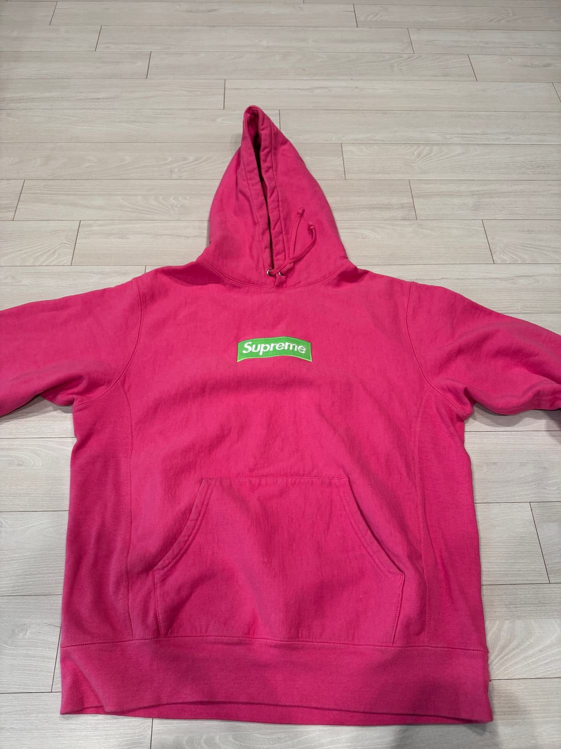 슈프림 박스로고 핑크 후디 XL 상품이미지1