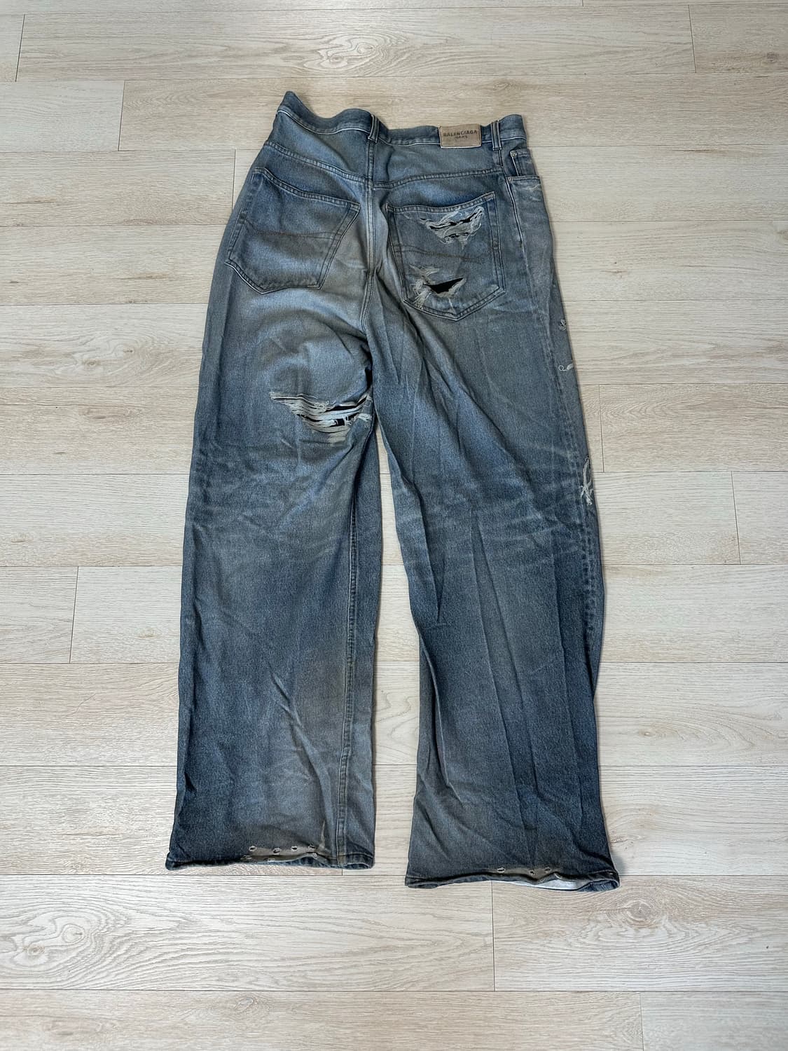 [S] 발렌시아가 트롱프뢰유 데님 팬츠 블루 상품이미지3
