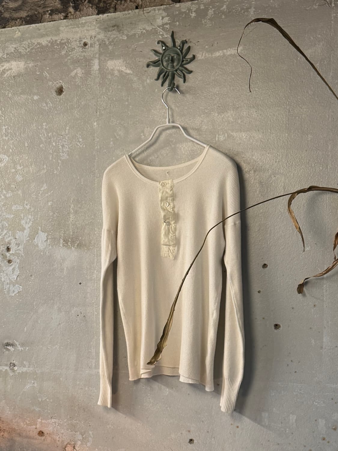 44-55 ) Vintage Soft Rib Henley 상품이미지1