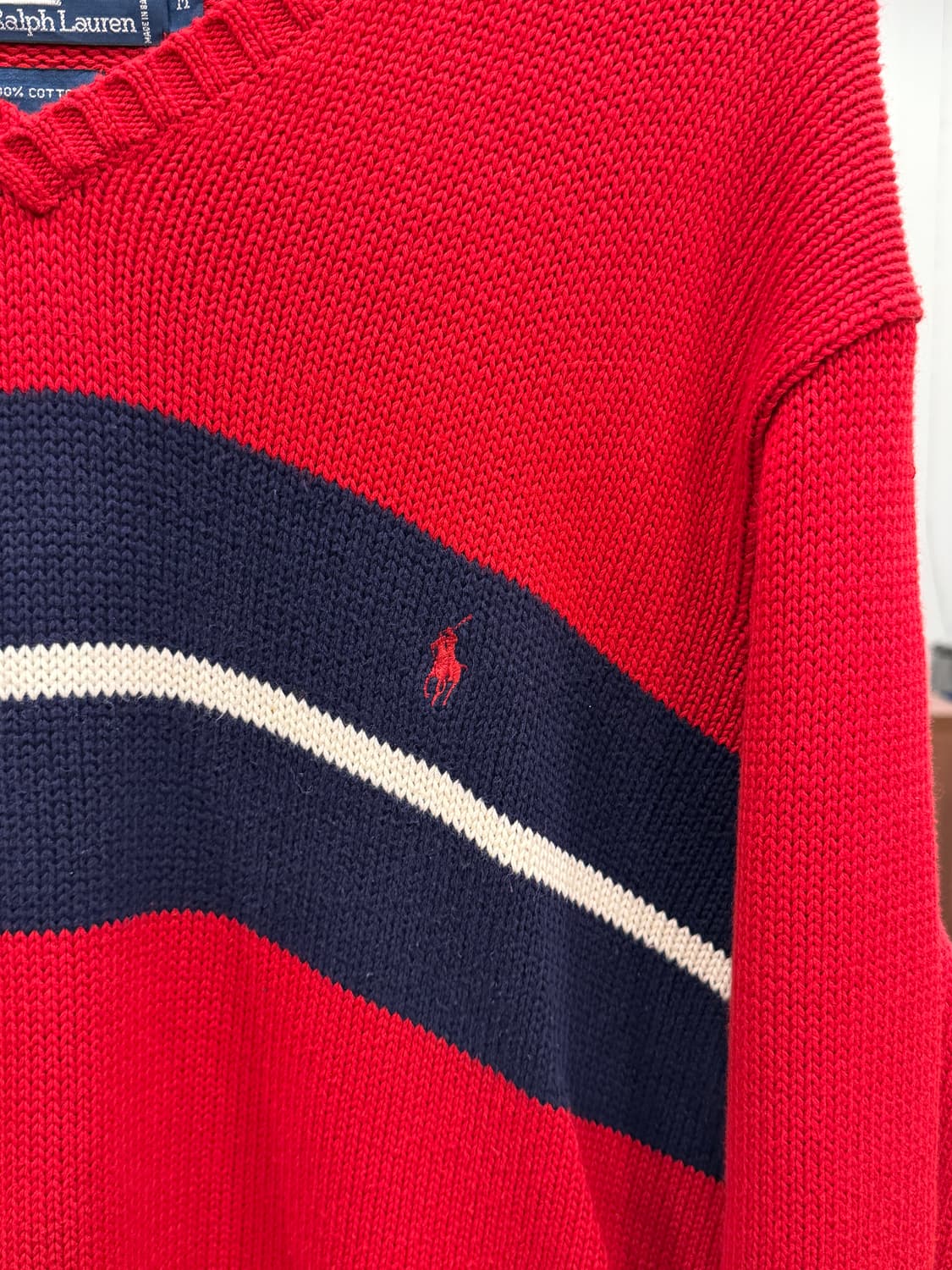 Polo ralph lauren 폴로 랄프로렌 브이넥 코튼 니트 상품이미지5