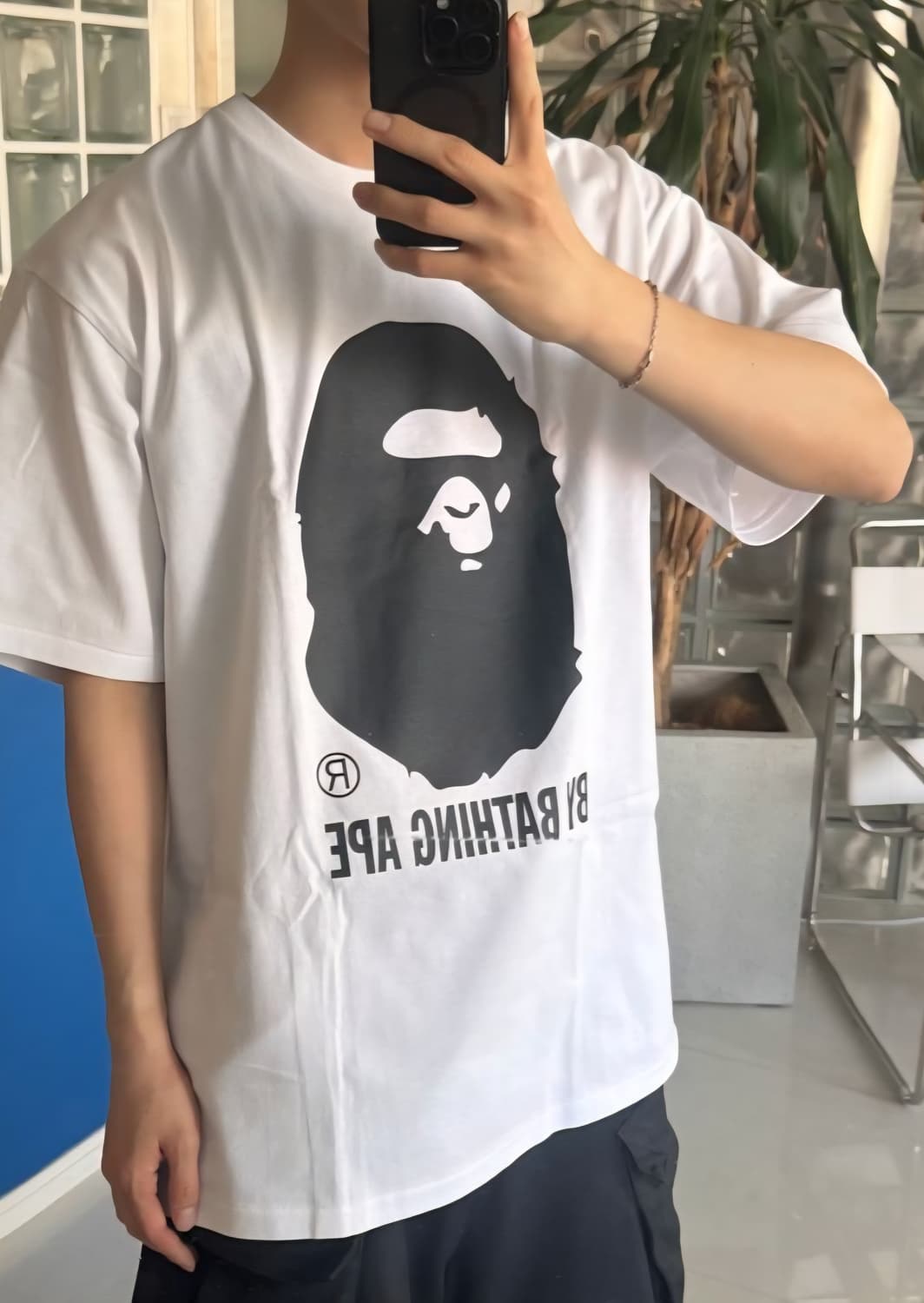 [2xl] 베이프 반팔티 화이트 상품이미지1