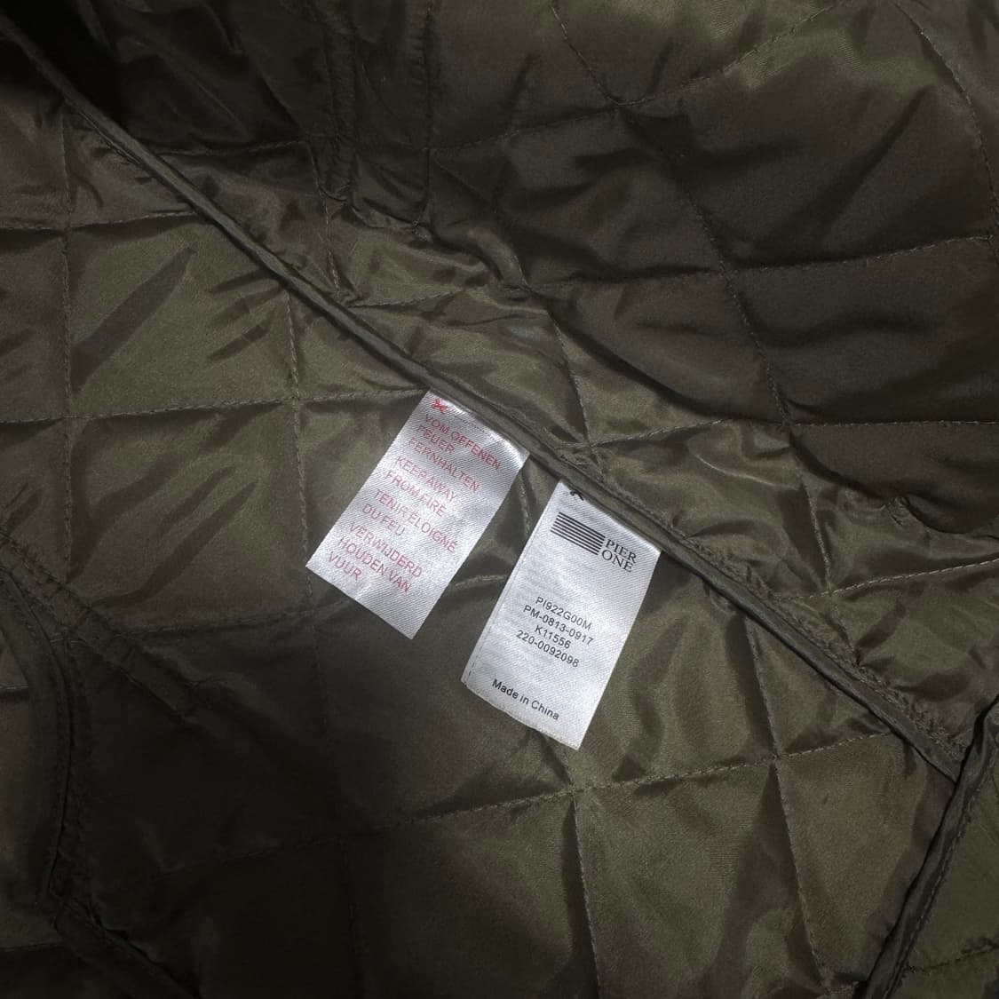 피어원 남성 퀄팅자켓  M사이즈  상품이미지3