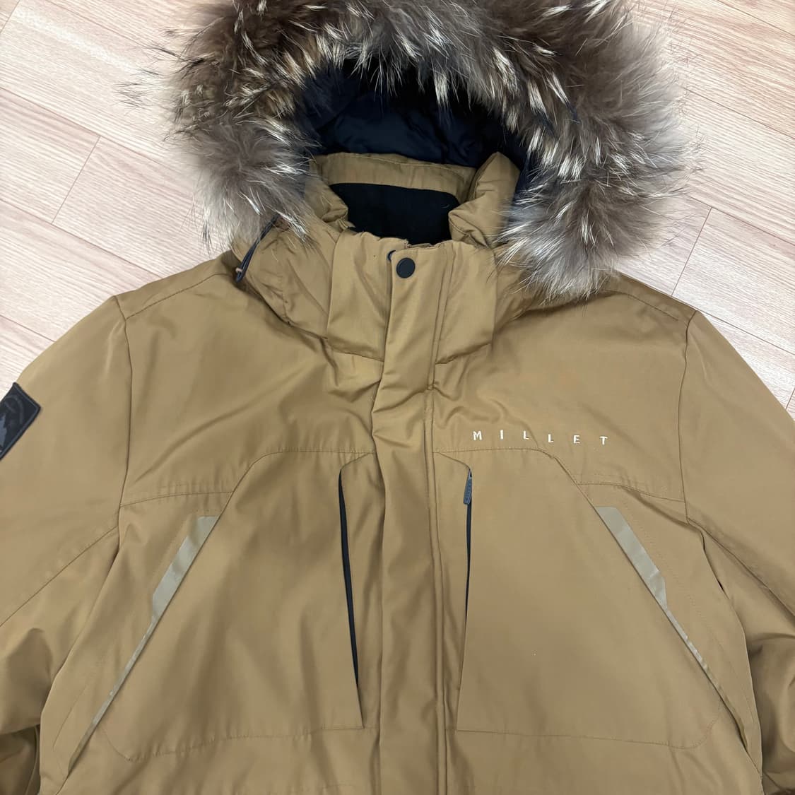 밀레 남성 다운 패딩 105 카키 상품이미지3