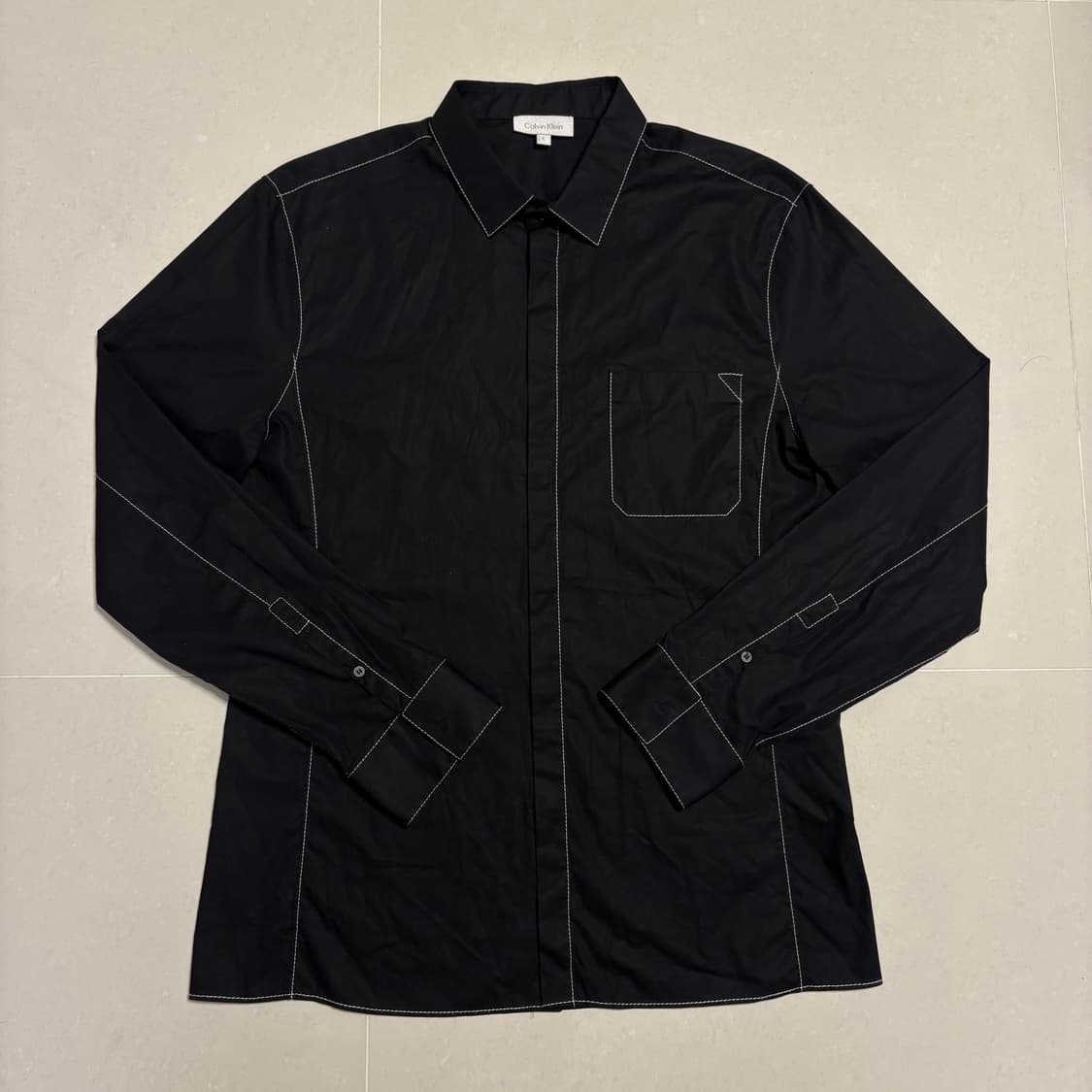 정품 캘빈클라인 CK 블랙 스티치 셔츠 상품이미지2