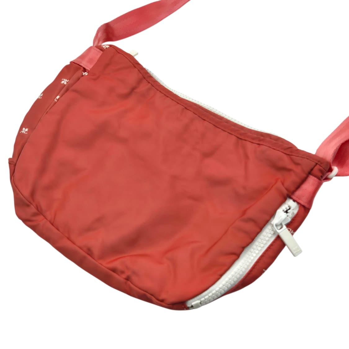 90s 프랑스 꾸레쥬 핑크 스포티 크로스&숄더백 상품이미지5