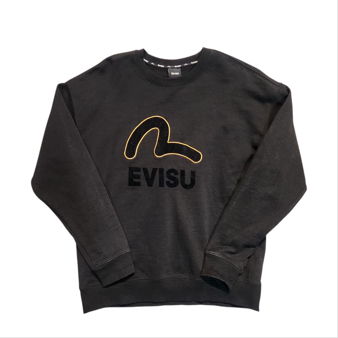 에비수 블랙 로고 맨투맨 (L) 상품이미지1