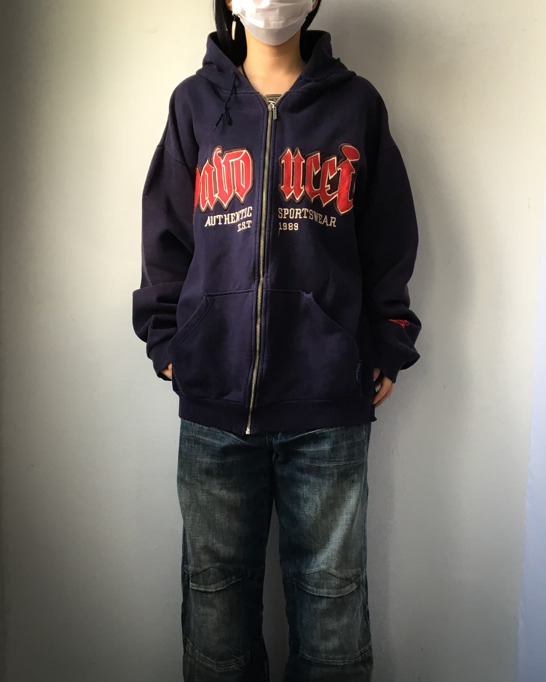 Lettering point hood zip up 상품이미지7