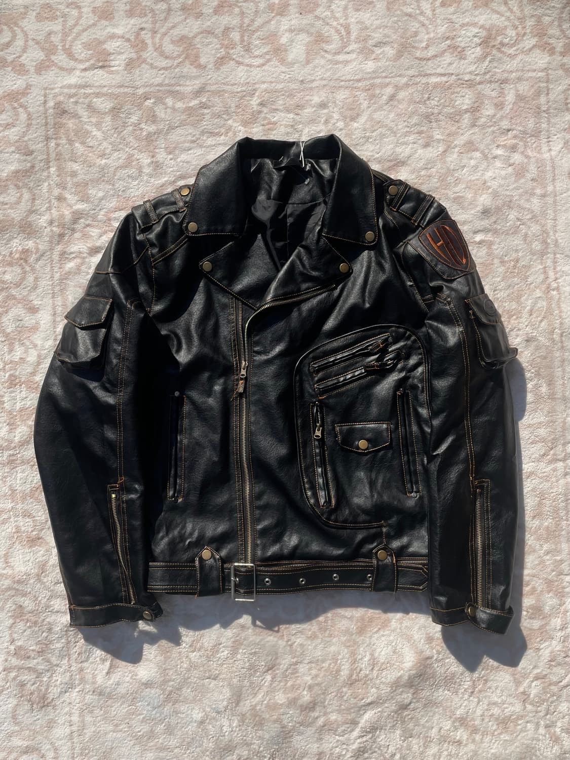 빈티지 블랙 더블라이더 자켓 상품이미지4