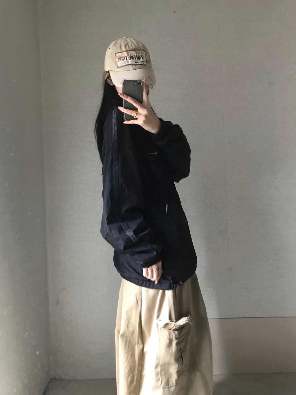 나이키 블랙 오버핏 바람막이 상품이미지3
