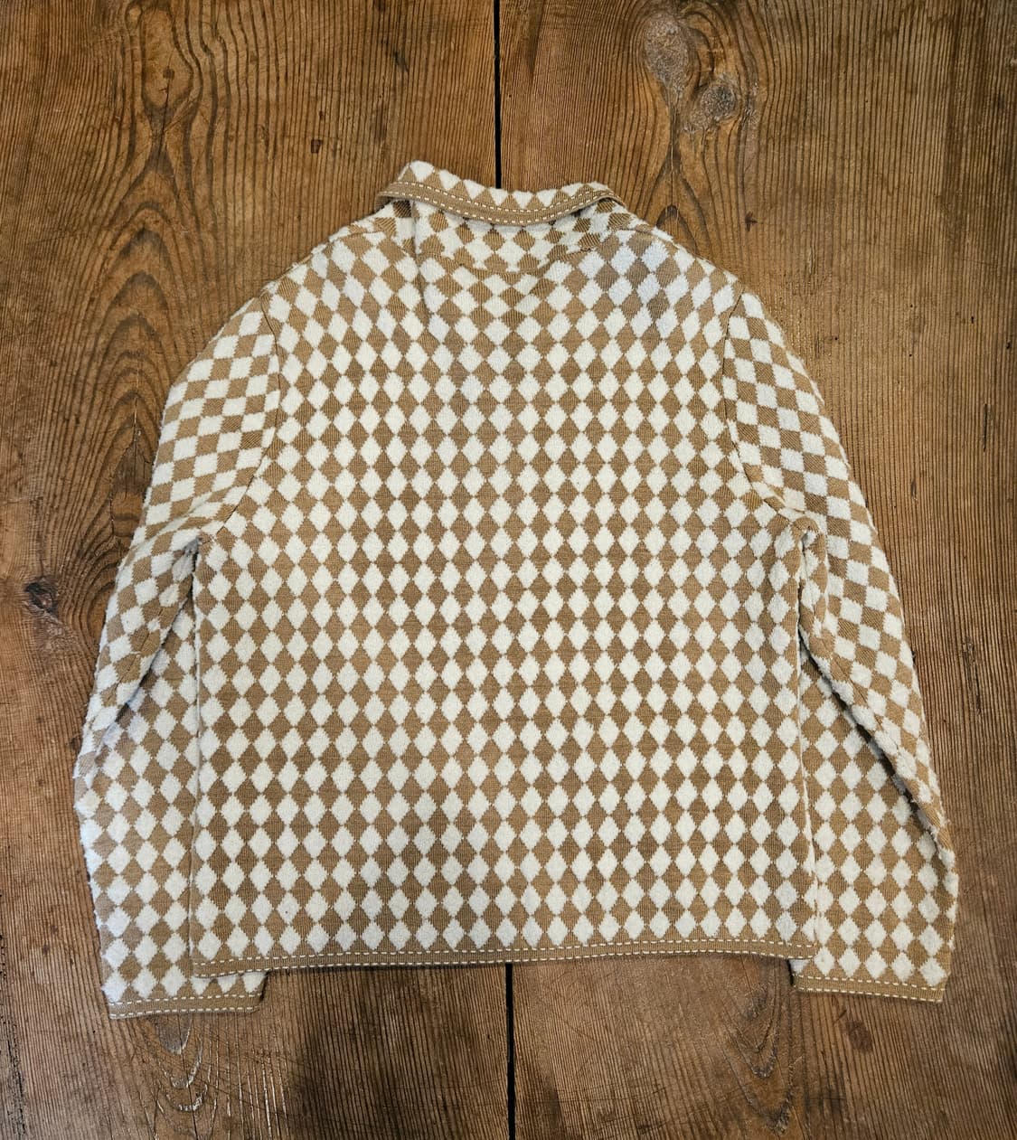 팬들턴 다이아몬드 패턴 니트 가디건 상품이미지2