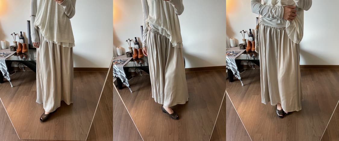 silk long skirt 상품이미지6