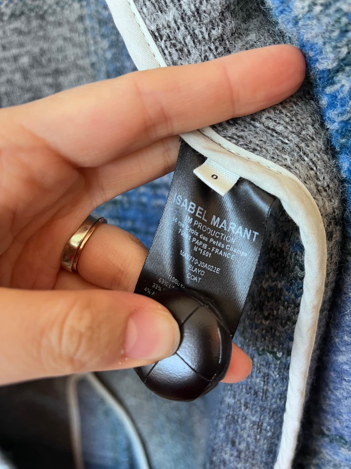 이자벨 마랑 에뚜왈 여성 롱울체크코트 0사이즈 상품이미지8